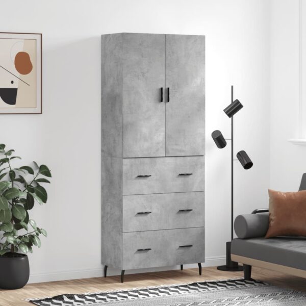 vidaXL Highboard betonggrå 69