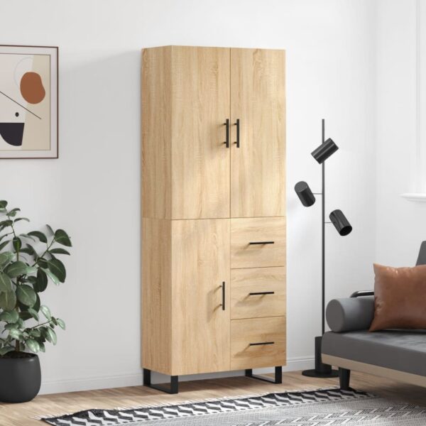 vidaXL Highboard sonoma eik 69