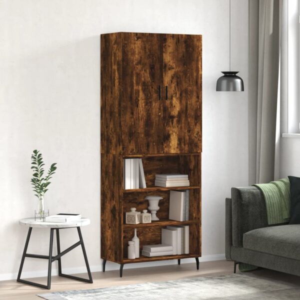 vidaXL Highboard røkt eik 69