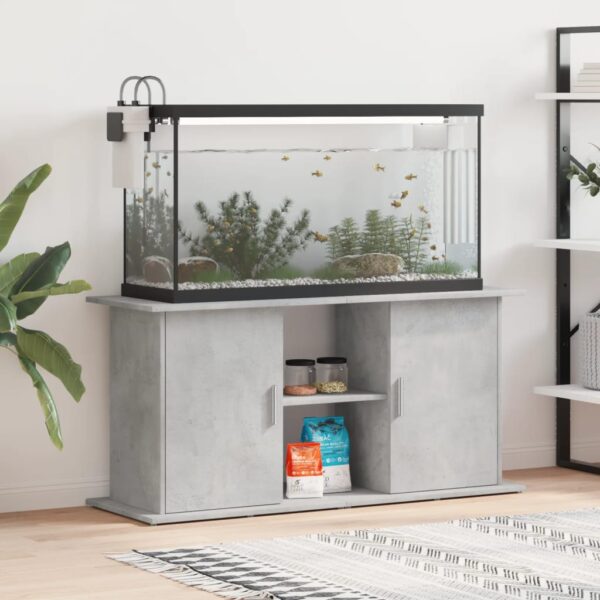 vidaXL Akvariumstativ betonggrå 121x41x58 cm konstruert tre