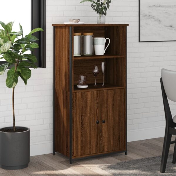 vidaXL Highboard brun eik 62x36x121