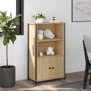 vidaXL Highboard sonoma eik 62x32x103