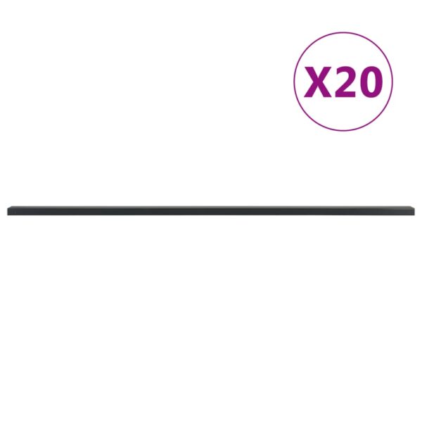 vidaXL Hagegjerdestolper 20 stk grå 220 cm stål