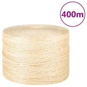 vidaXL Tau 100% sisal 3 mm 400 m