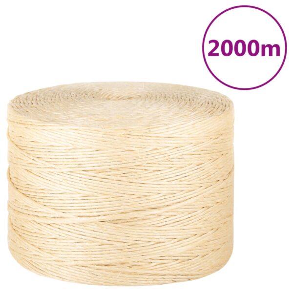 vidaXL Tau 100% sisal 3 mm 2000 m