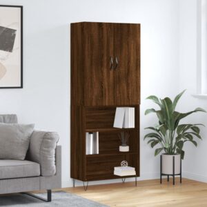 vidaXL Highboard brun eik 69