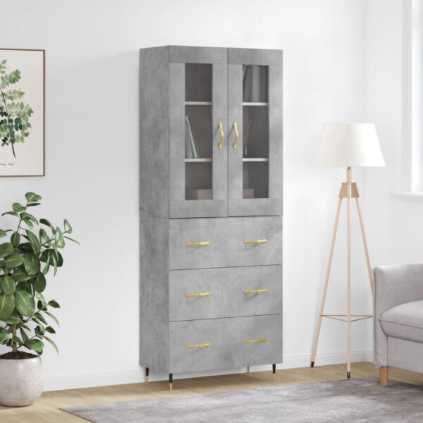 vidaXL Highboard betonggrå 69