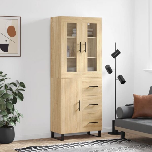 vidaXL Highboard sonoma eik 69