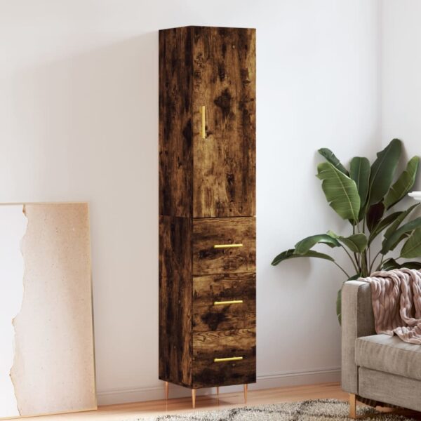 vidaXL Highboard røkt eik 34