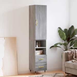 vidaXL Highboard grå sonoma 34