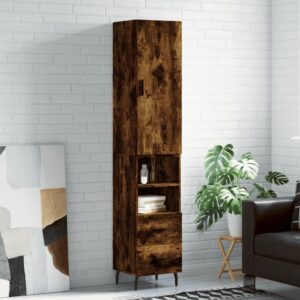 vidaXL Highboard røkt eik 34