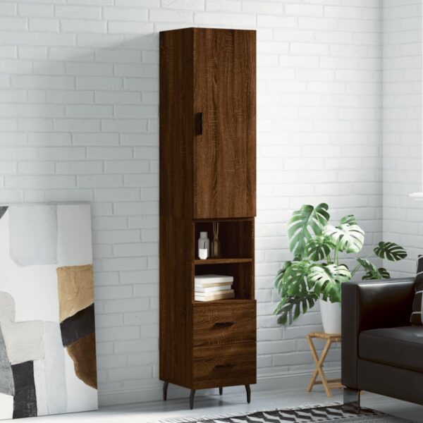 vidaXL Highboard brun eik 34