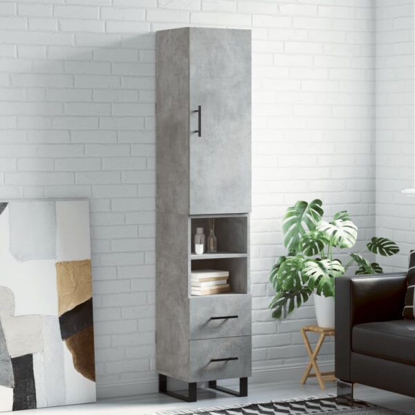 vidaXL Highboard betonggrå 34