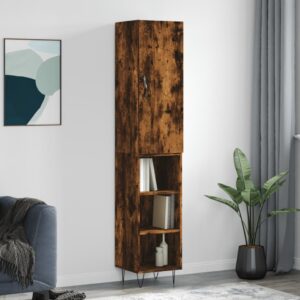 vidaXL Highboard røkt eik 34