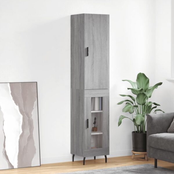 vidaXL Highboard grå sonoma 34