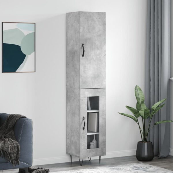 vidaXL Highboard betonggrå 34