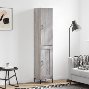 vidaXL Highboard grå sonoma 34