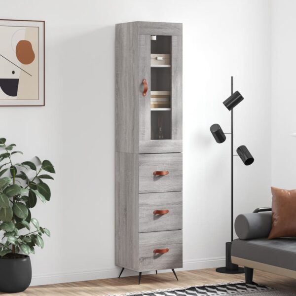 vidaXL Highboard grå sonoma 34