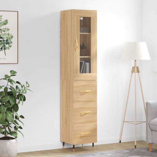 vidaXL Highboard sonoma eik 34