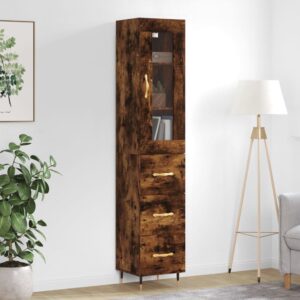 vidaXL Highboard røkt eik 34