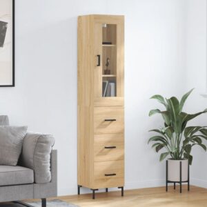 vidaXL Highboard sonoma eik 34