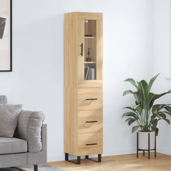 vidaXL Highboard sonoma eik 34