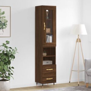 vidaXL Highboard brun eik 34