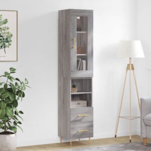 vidaXL Highboard grå sonoma 34