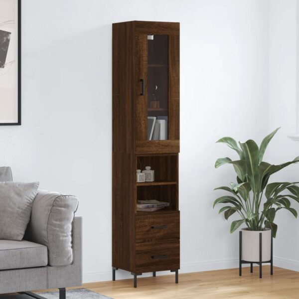 vidaXL Highboard brun eik 34