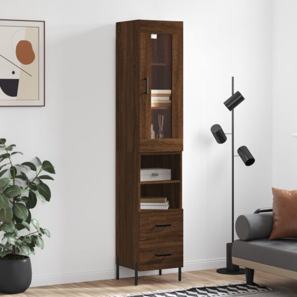 vidaXL Highboard brun eik 34