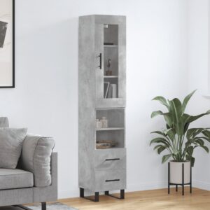 vidaXL Highboard betonggrå 34