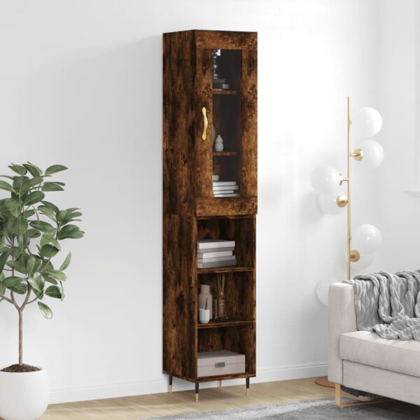 vidaXL Highboard røkt eik 34