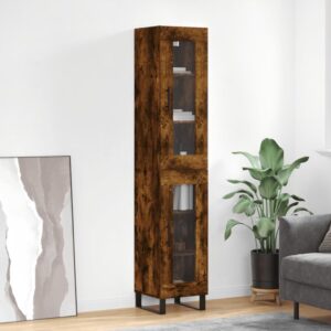 vidaXL Highboard røkt eik 34