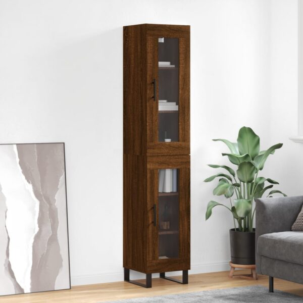 vidaXL Highboard brun eik 34