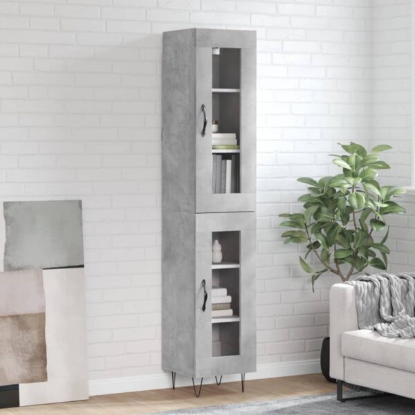 vidaXL Highboard betonggrå 34