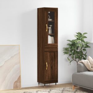 vidaXL Highboard brun eik 34