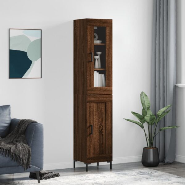 vidaXL Highboard brun eik 34