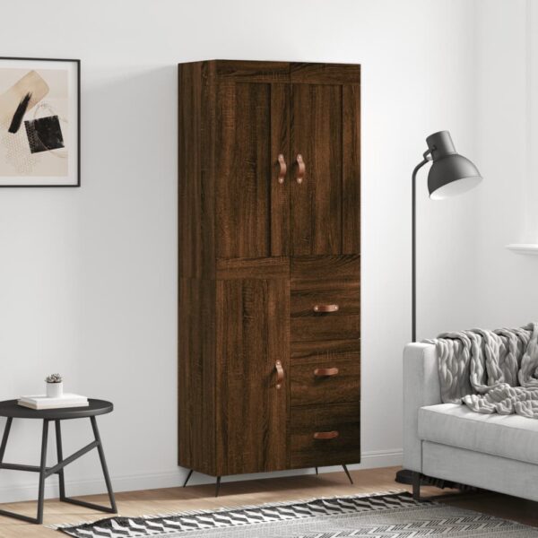 vidaXL Highboard brun eik 69