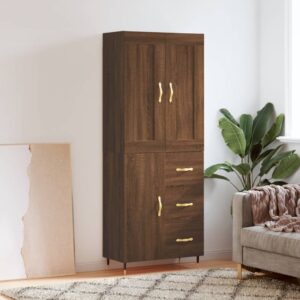 vidaXL Highboard brun eik 69