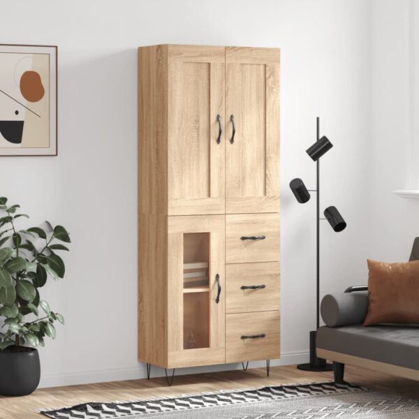 vidaXL Highboard sonoma eik 69