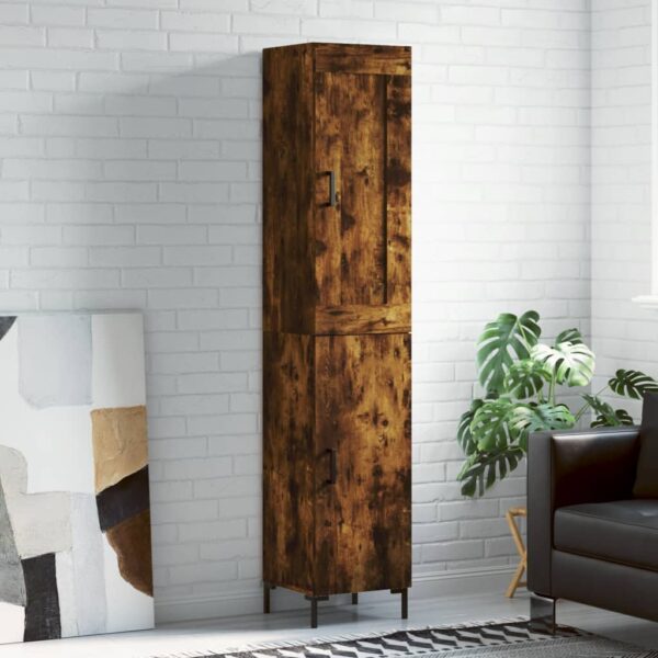 vidaXL Highboard røkt eik 34