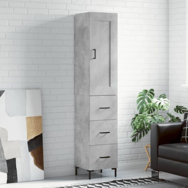 vidaXL Highboard betonggrå 34