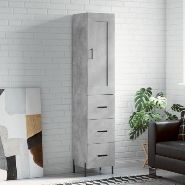 vidaXL Highboard betonggrå 34