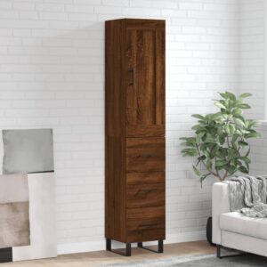 vidaXL Highboard brun eik 34