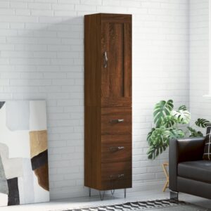 vidaXL Highboard brun eik 34