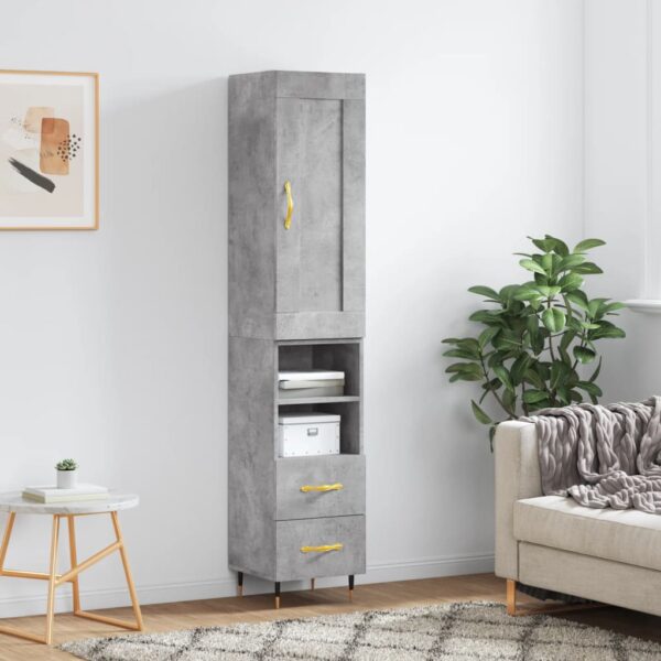 vidaXL Highboard betonggrå 34