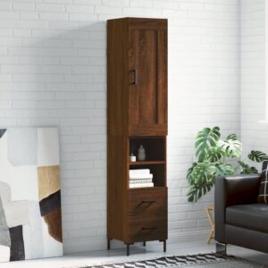 vidaXL Highboard brun eik 34