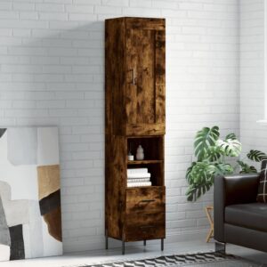 vidaXL Highboard røkt eik 34