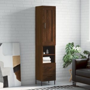 vidaXL Highboard brun eik 34