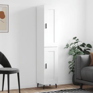 vidaXL Highboard høyglans hvit 34